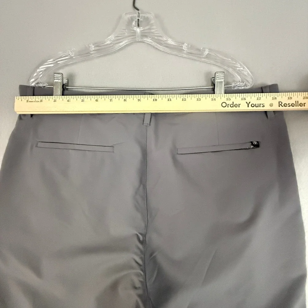 Banana Republic Performance Pants Men 37x28 Gray Golf Chino Stretch Breathable